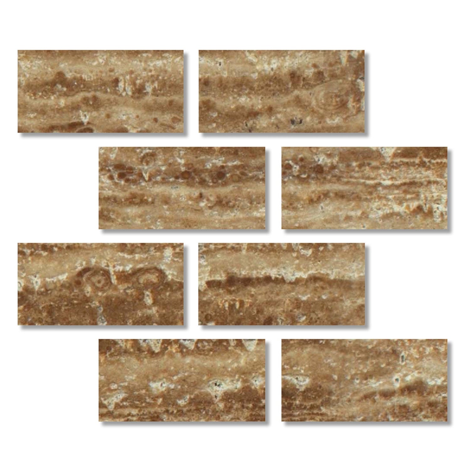 3x6 Noce Exotic Travertine (Vein-Cut) Filled & Honed Tile-American Tile Depot