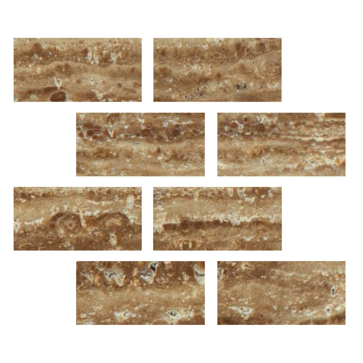 3x6 Noce Exotic Travertine (Vein-Cut) Filled & Honed Tile-American Tile Depot