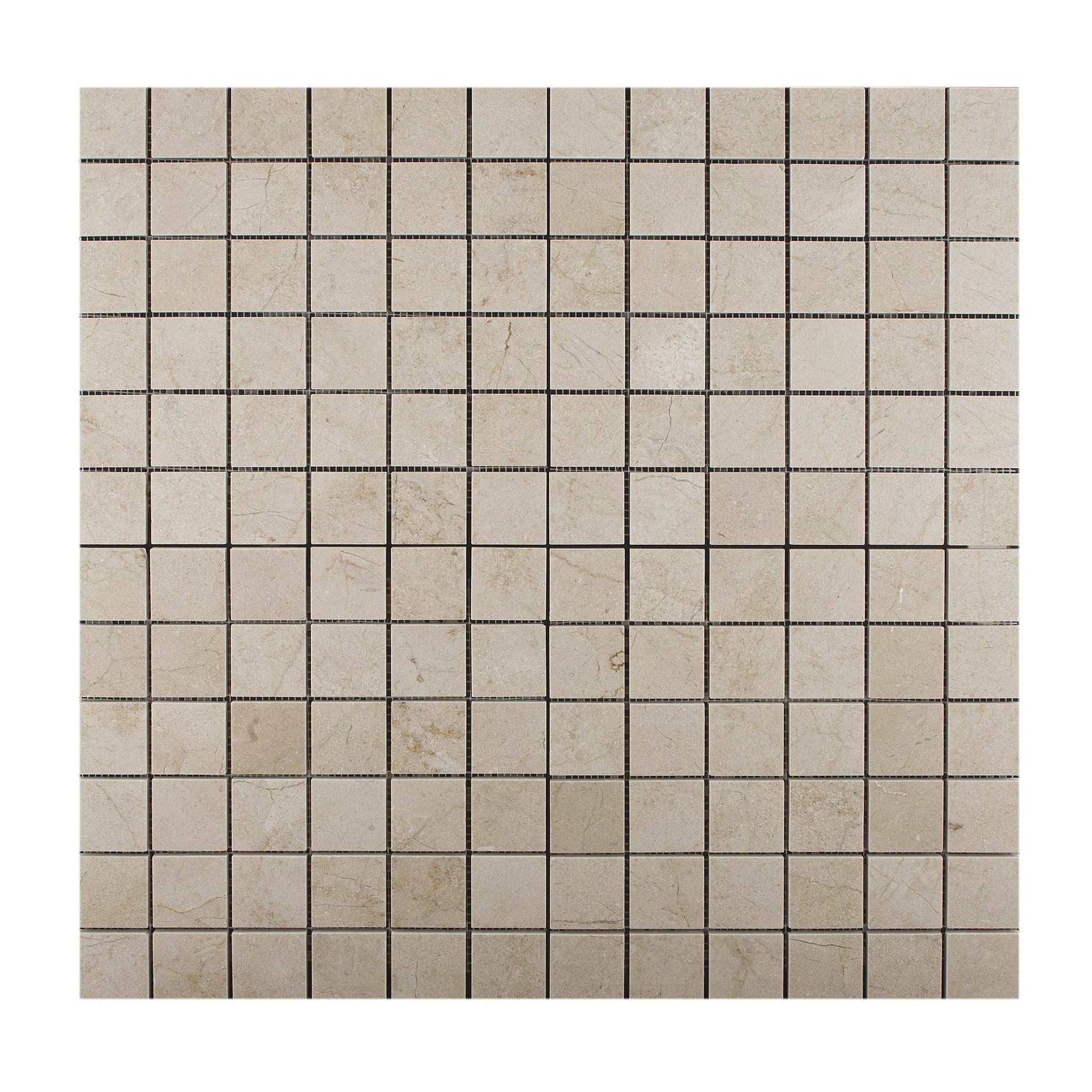 2 X 2 Crema Marfil Marble Polished Mosaic Tile