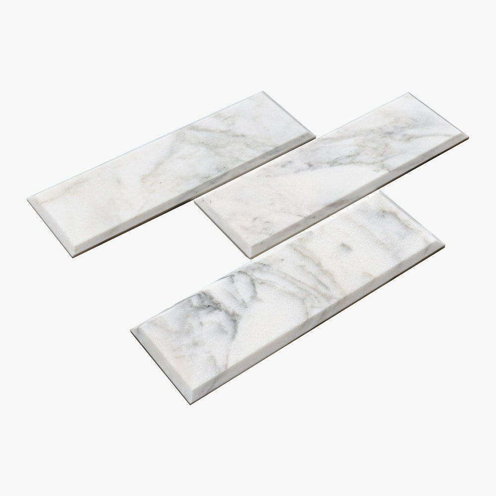 4 X 12 Calacatta Oliva Marble Polished & Beveled Field Tile-Marble Tile-American Tile Depot