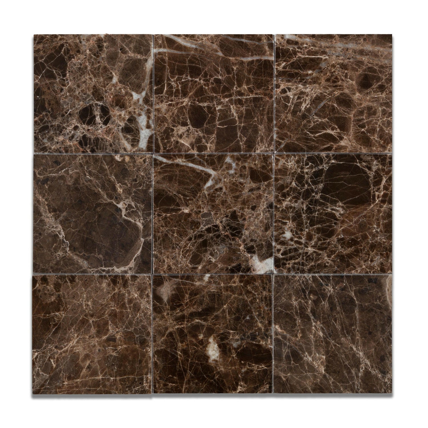 4 X 4 Emperador Dark Marble Polished Field Tile-Marble Tile-American Tile Depot