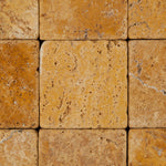 4 X 4 Gold / Yellow Travertine Tumbled Field Tile-Travertine Tile-American Tile Depot