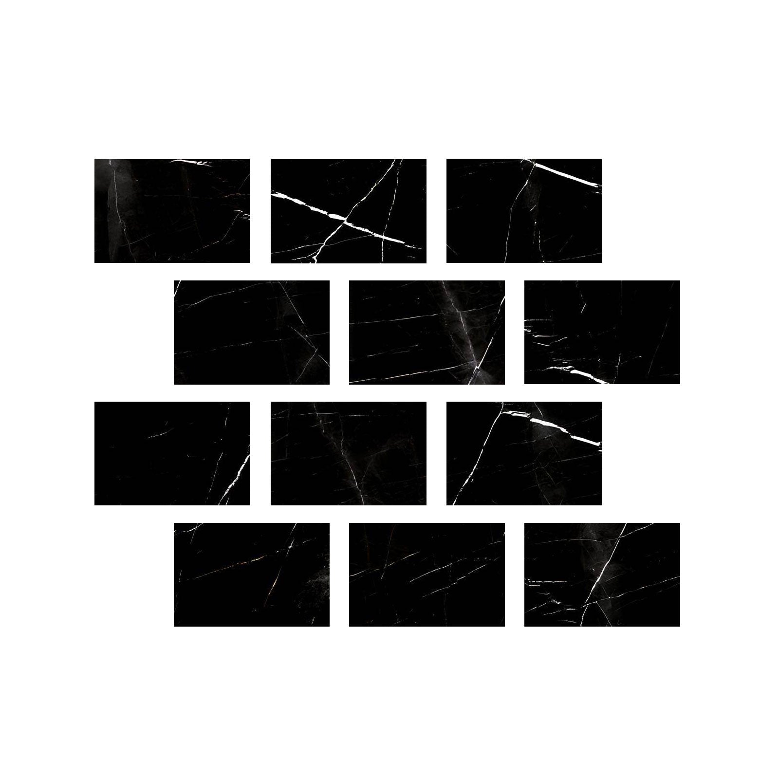 4 X 6 Black Marquina Marble Polished Tile-Marble Tile-American Tile Depot