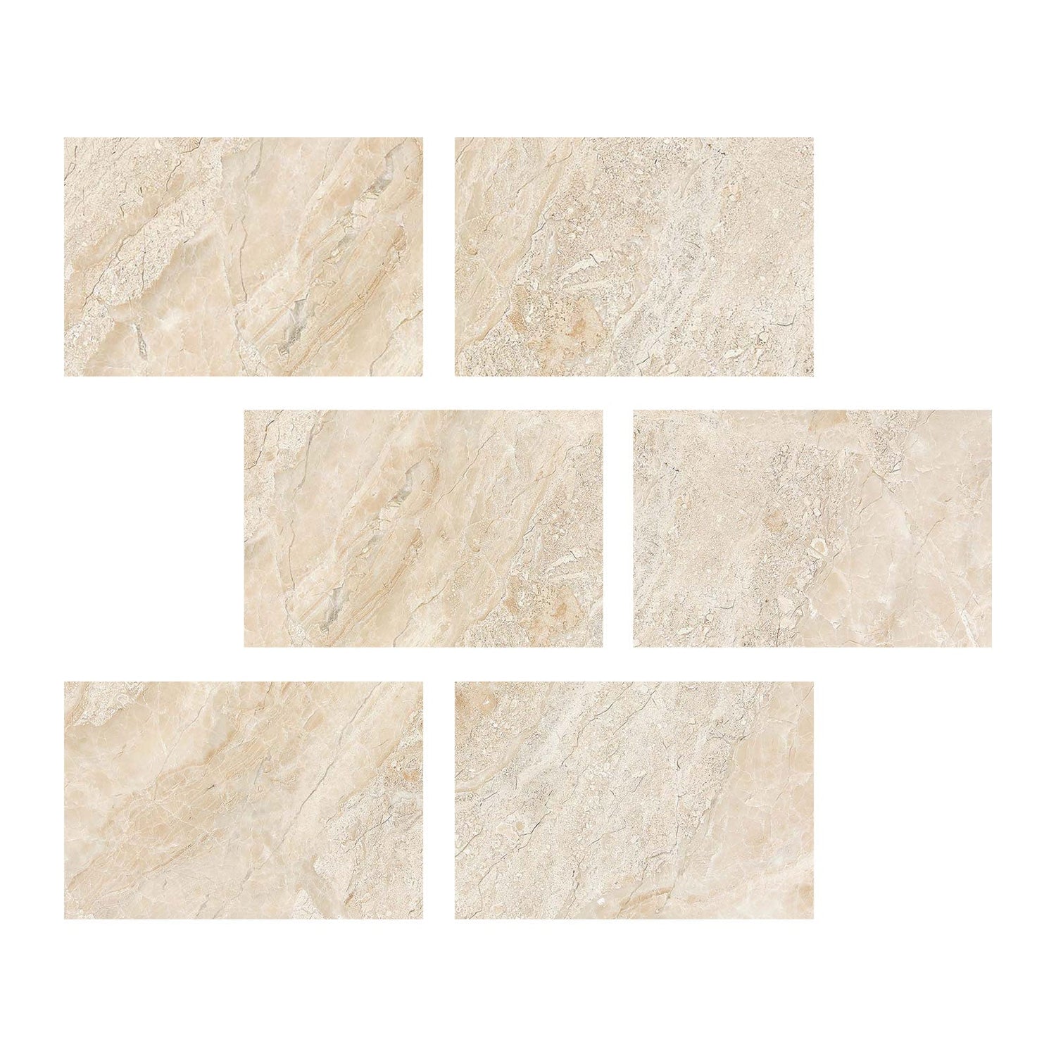 4 X 6 Diano Royal (Queen Beige) Marble Polished Field Tile-Marble Tile-American Tile Depot