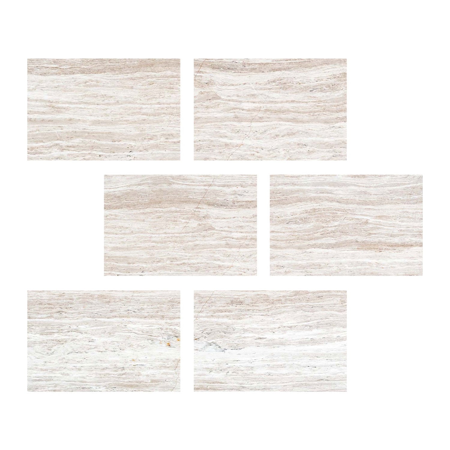 4 X 6 Haisa Light (White Wood / White Oak) Limestone Honed Tile-Limestone Tile-American Tile Depot