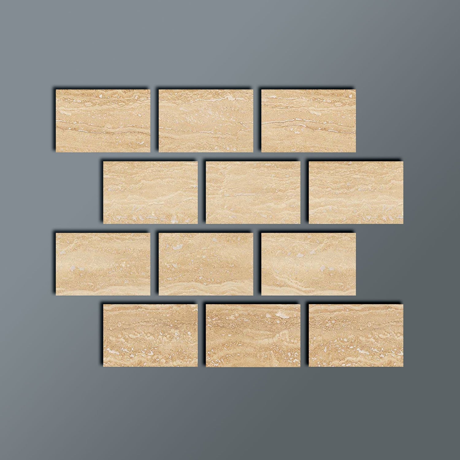 4 X 6 Ivory Travertine Vein Cut Filled & Polished Tile-Travertine Tile-American Tile Depot