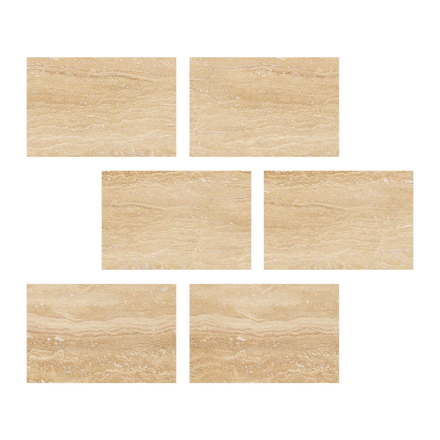 4 X 6 Ivory Travertine Vein Cut Filled & Polished Tile-Travertine Tile-American Tile Depot