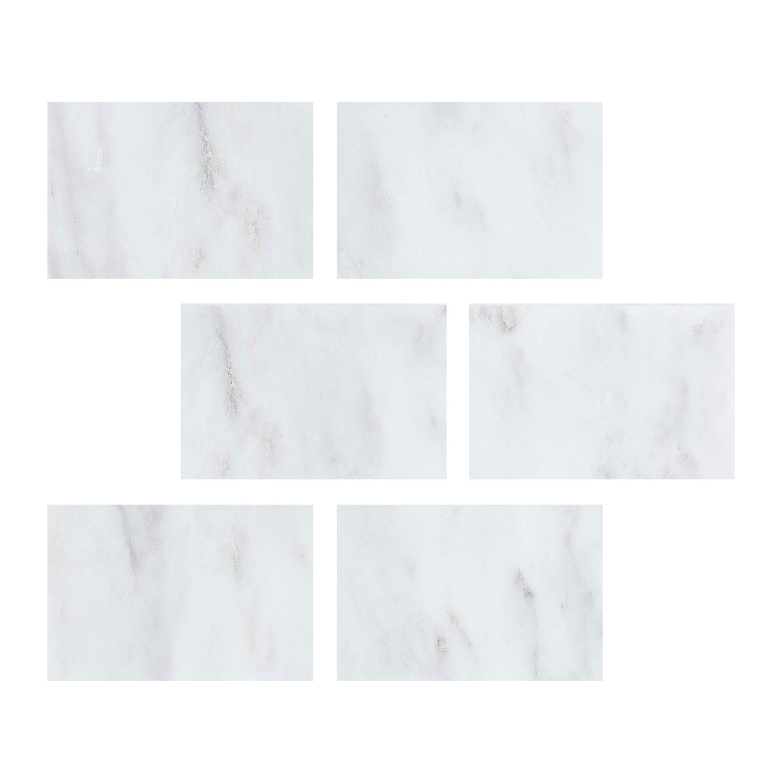 4 X 6 Oriental White / Asian Statuary Marble Honed Field Tile-Marble Tile-American Tile Depot