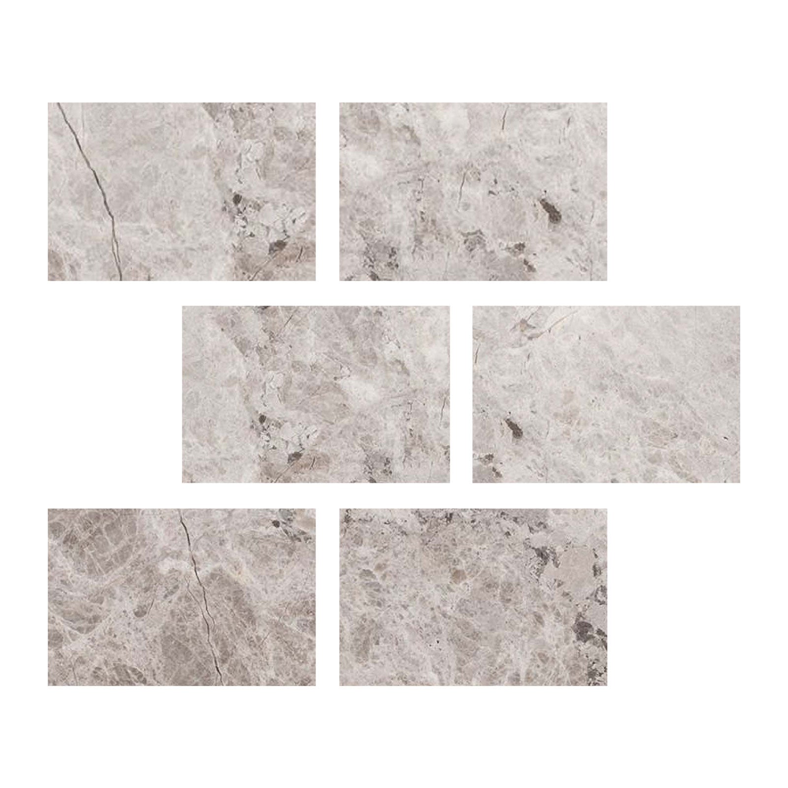 4 X 6 Tundra Gray (Atlantic Gray) Marble Honed Tile-Marble Tile-American Tile Depot