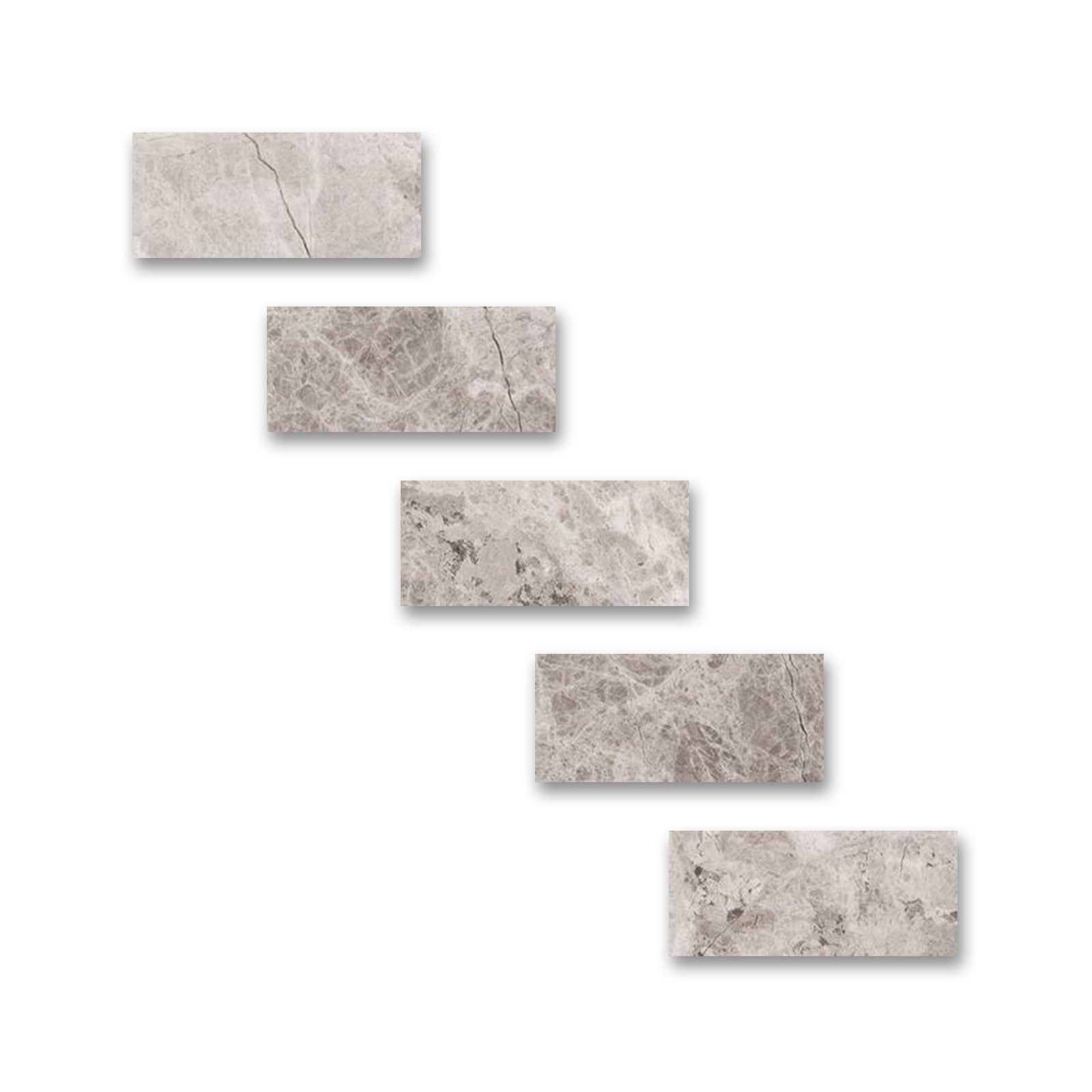 4 X 6 Tundra Gray (Atlantic Gray) Marble Polished Tile-Marble Mosaic-American Tile Depot