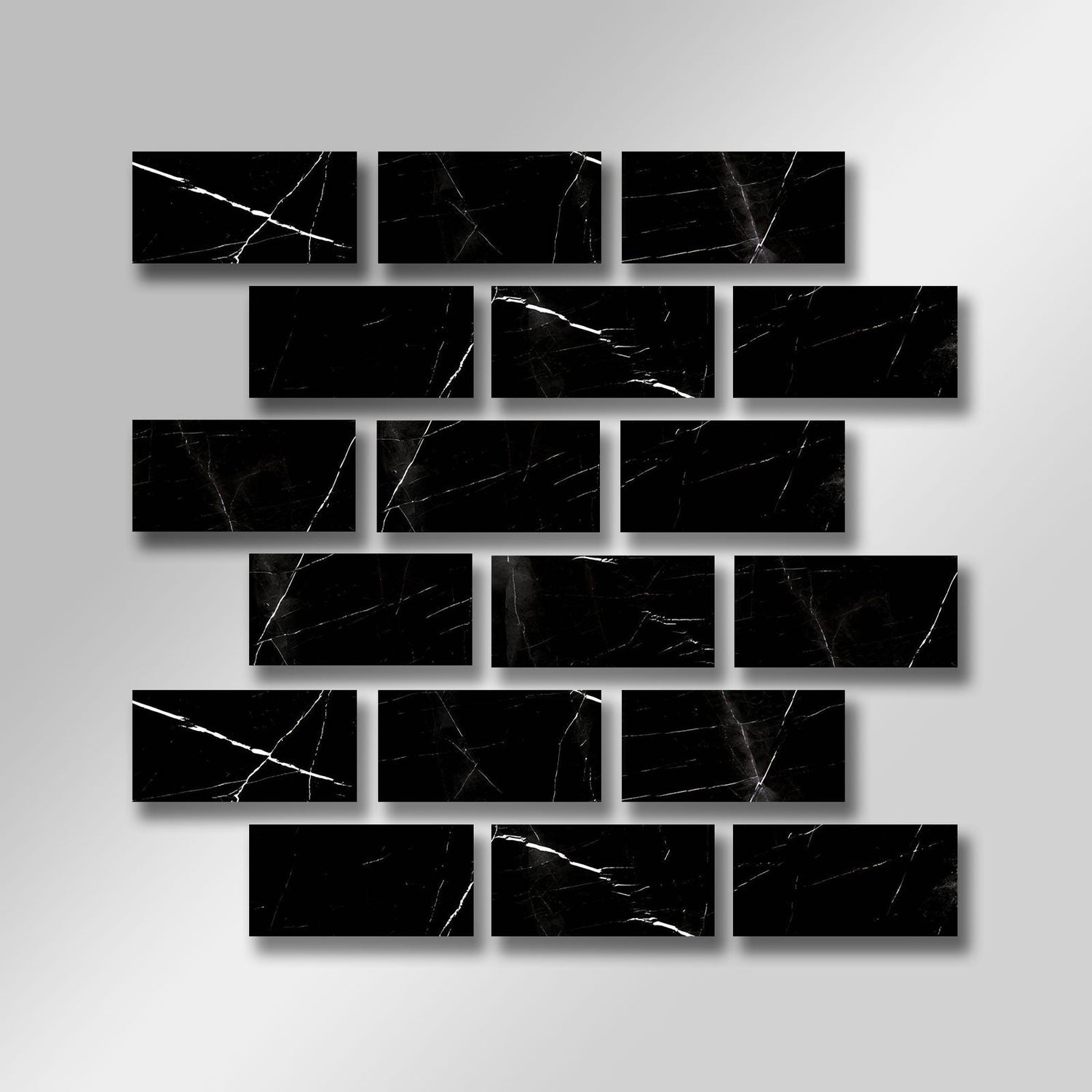 4 X 8 Black Marquina Marble Polished Tile-Marble Tile-American Tile Depot