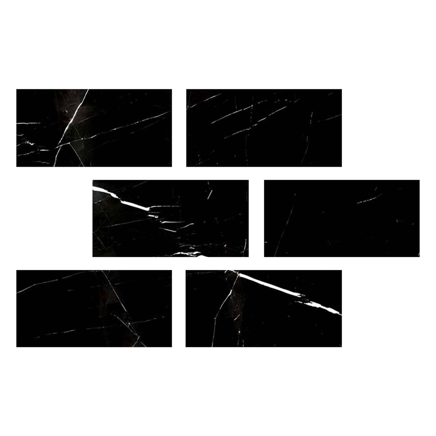 4 X 8 Black Marquina Marble Polished Tile-Marble Tile-American Tile Depot