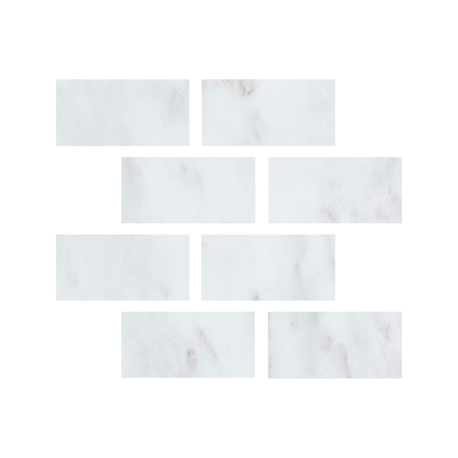 4 X 8 Oriental White / Asian Statuary Marble Polished Field Tile-Marble Tile-American Tile Depot