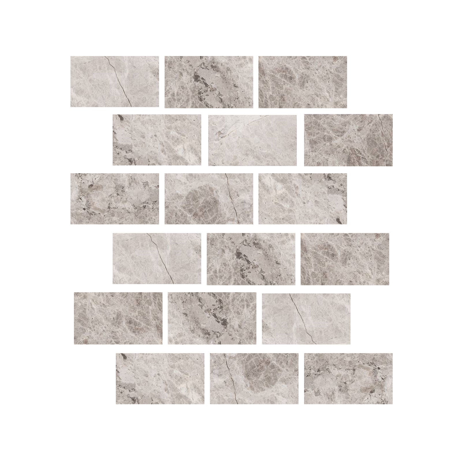 4 X 8 Tundra Gray (Atlantic Gray) Marble Polished Tile-Marble Mosaic-American Tile Depot