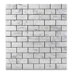 2 X 4 Carrara White Marble Polished Brick Mosaic Tile