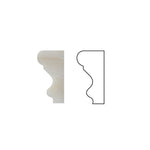 Premium White Onyx Polished 2 X 12 Milano Molding Trim