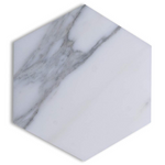 Calacatta Gold Marble Polished 6" Hexagon Tile-Marble Mosaic-American Tile Depot