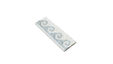 Oriental White Marble Honed Wave Border w / Blue-Gray Dots