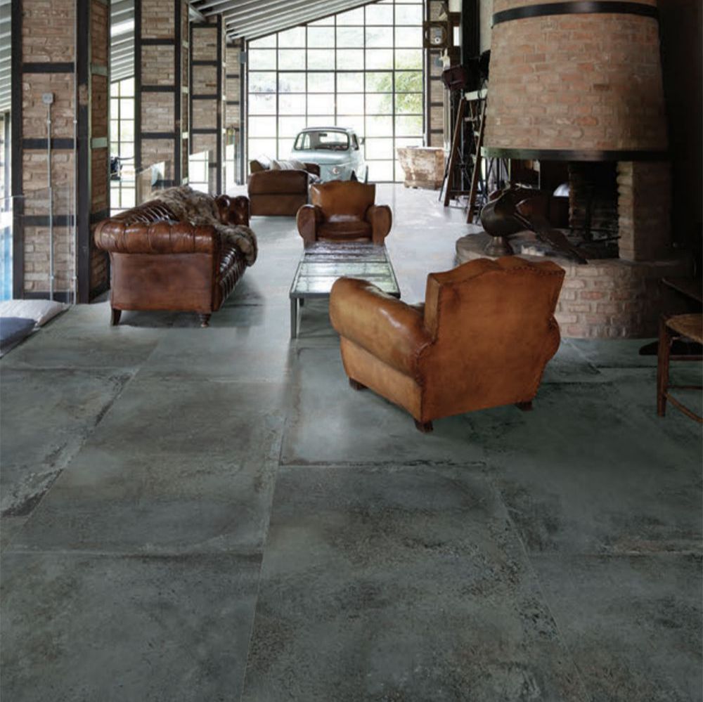 48 X 48 Temper Iron Matte Metal Look Porcelain Tile-Porcelain Tile Large Formate-American Tile Depot