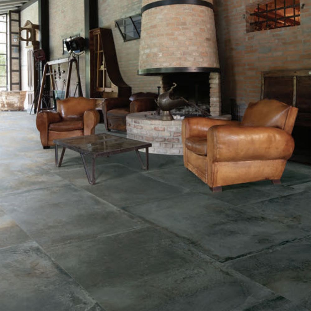 48 X 48 Temper Iron Matte Metal Look Porcelain Tile-Porcelain Tile Large Formate-American Tile Depot