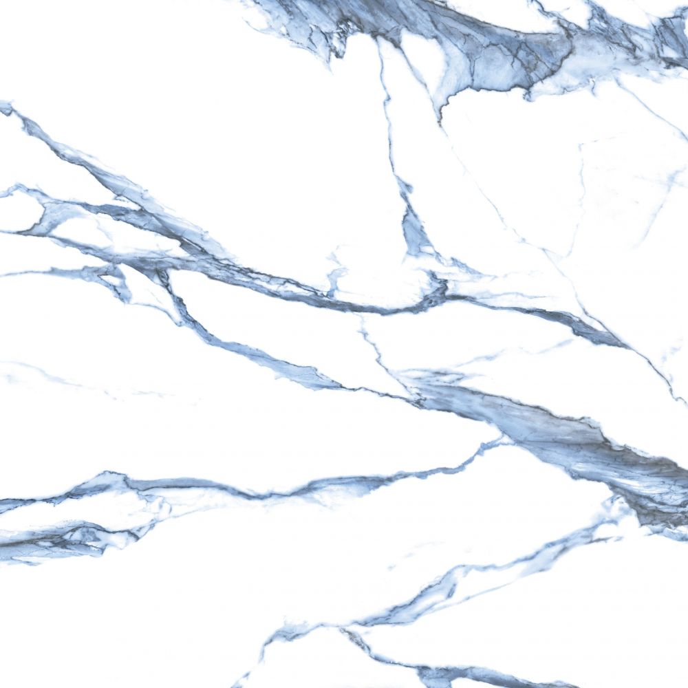 Sample of 48 X 48 Calacatta Blue Matte Marble Look Porcelain Tile-Sample-American Tile Depot