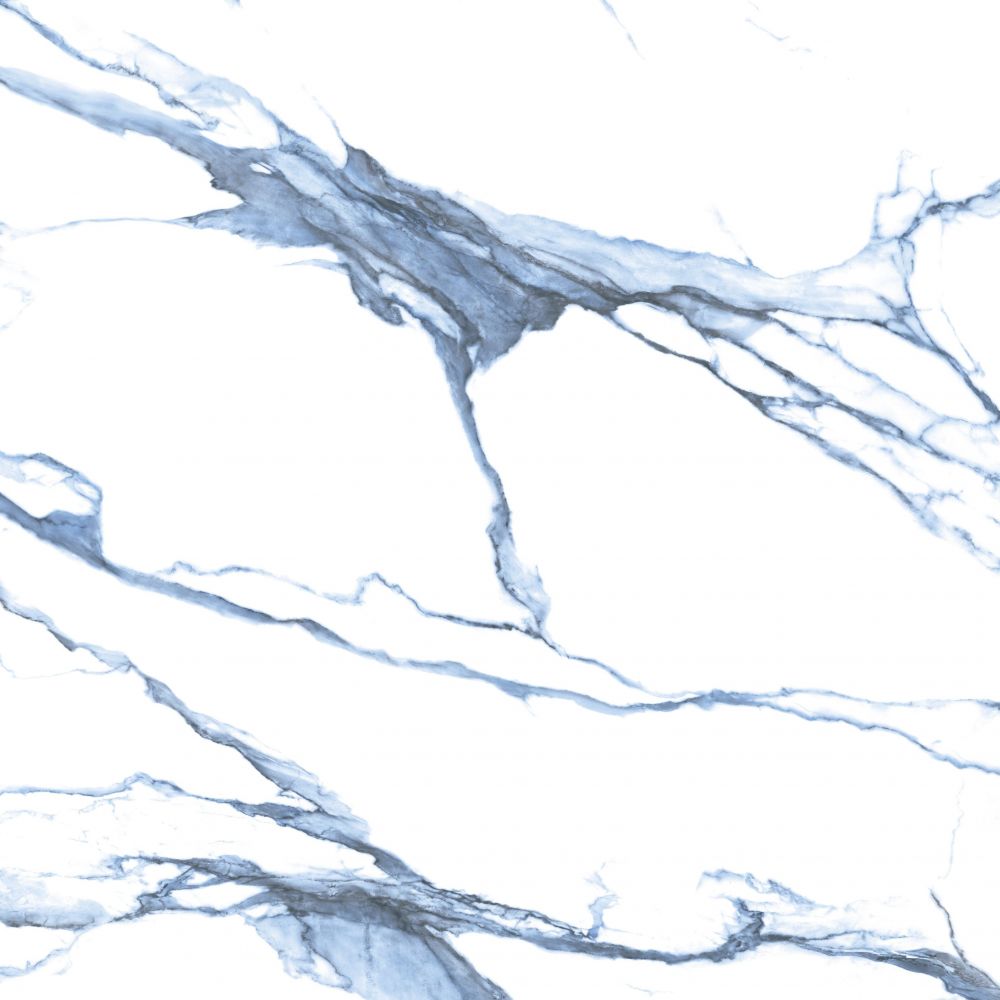 Sample of 48 X 48 Calacatta Blue Matte Marble Look Porcelain Tile-Sample-American Tile Depot