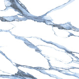 Sample of 48 X 48 Calacatta Blue Matte Marble Look Porcelain Tile-Sample-American Tile Depot