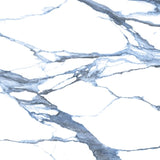 48 X 48 Calacatta Blue Polished Marble Look Porcelain Tile