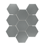 Gio Gray Matte 4" Hexagon Porcelain Mosaic Tile-Porcelain Mosaic-American Tile Depot