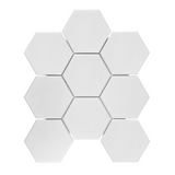 Gio White Matte 4" Hexagon Porcelain Mosaic Tile