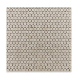 Crema Marfil Marble Polished 1" Mini Hexagon Mosaic Tile