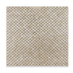 Crema Marfil Marble Honed Fan Mosaic Tile