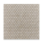 Crema Marfil Marble Honed 1" Mini Hexagon Mosaic Tile