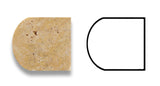 Gold / Yellow Travertine Honed 3/4 X 12 Bullnose Liner