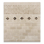 2 X 4 Crema Marfil Marble Polished & Beveled Brick Mosaic Tile