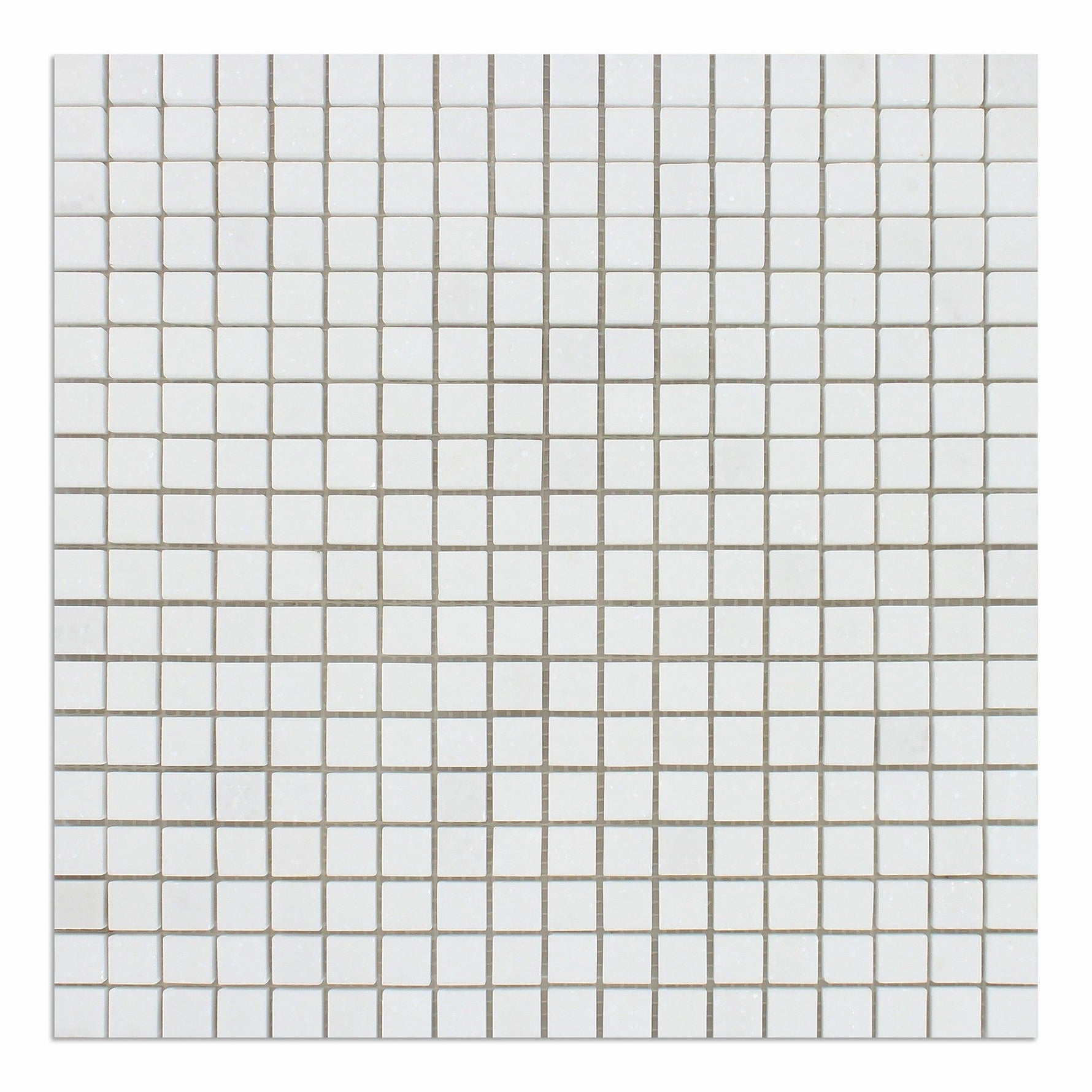 5/8 X 5/8 Thassos White Marble Honed Mosaic Tile-Marble Mosaic-American Tile Depot