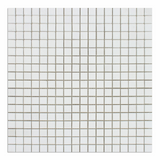 5/8 X 5/8 Thassos White Marble Honed Mosaic Tile