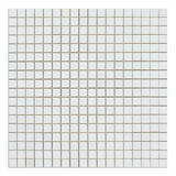 5/8 X 5/8 Thassos White Marble Polished Mosaic Tile-Marble Mosaic-American Tile Depot