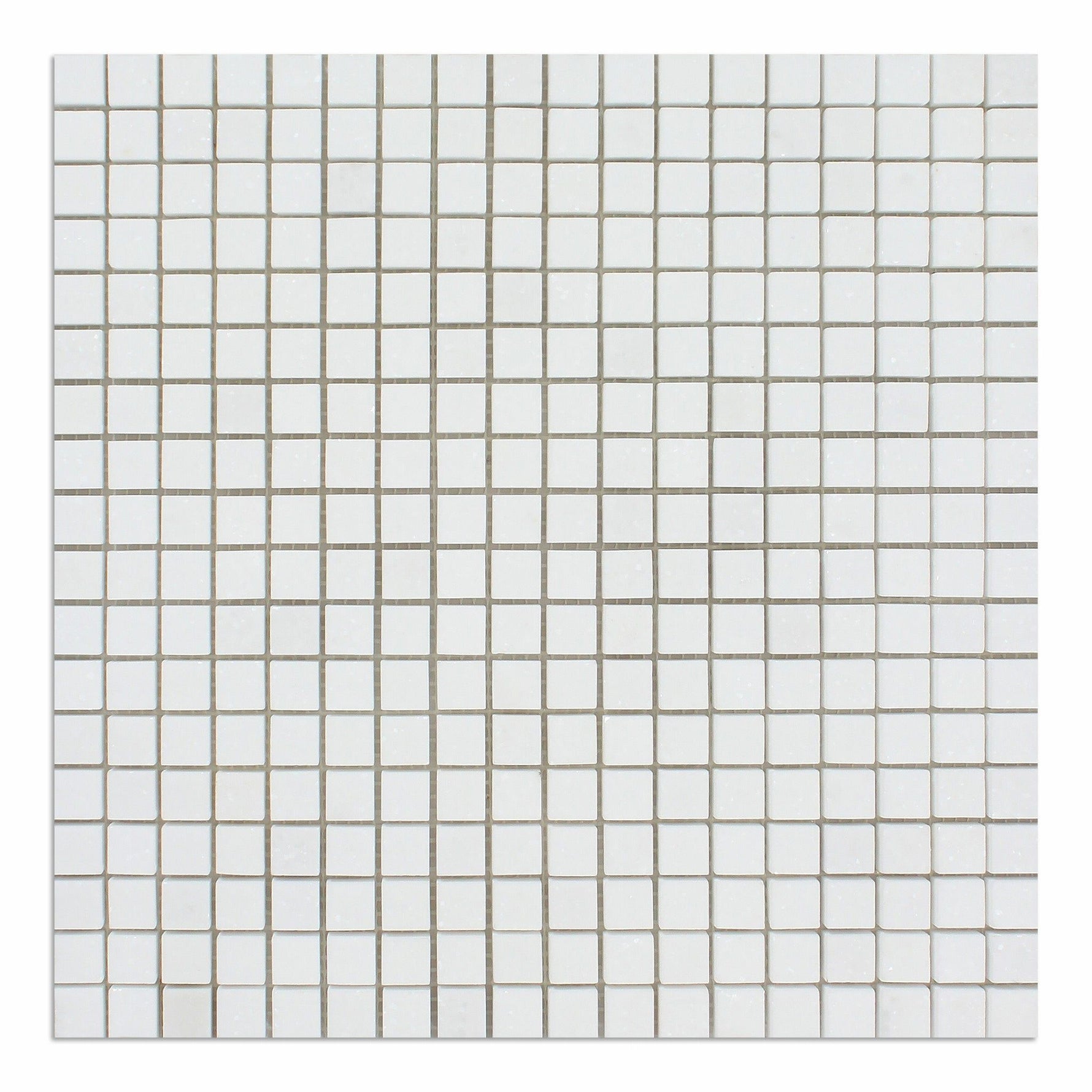 5/8 X 5/8 Thassos White Marble Honed Mosaic Tile-Marble Mosaic-American Tile Depot