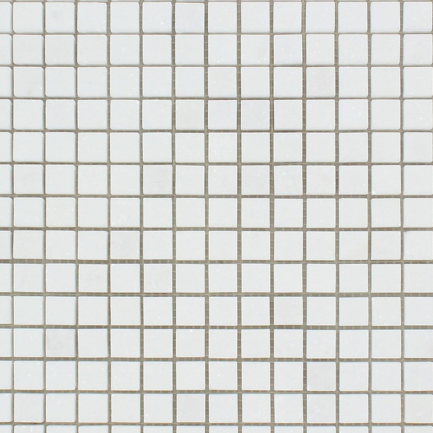 5/8 X 5/8 Thassos White Marble Honed Mosaic Tile-Marble Mosaic-American Tile Depot