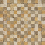 1 X 1 Mixed Travertine Split-Faced Mosaic Tile