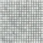 5/8 X 5/8 Bianco Venatino (Bianco Mare) Marble Honed Mosaic Tile-Marble Mosaic-American Tile Depot