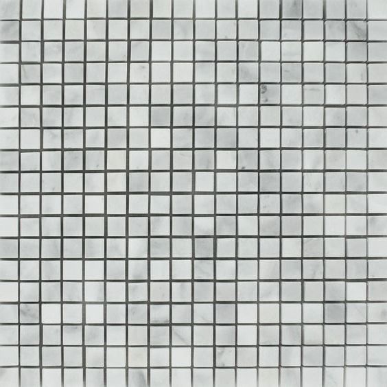 5/8 X 5/8 Bianco Venatino (Bianco Mare) Marble Polished Mosaic Tile-Marble Mosaic-American Tile Depot