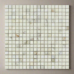 5/8 X 5/8 Calacatta Gold Marble Honed Mosaic Tile-Marble Mosaic-American Tile Depot