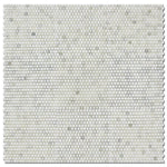 5/8 X 5/8 Calacatta Oliva Marble Honed Mosaic Tile-Marble Mosaic-American Tile Depot