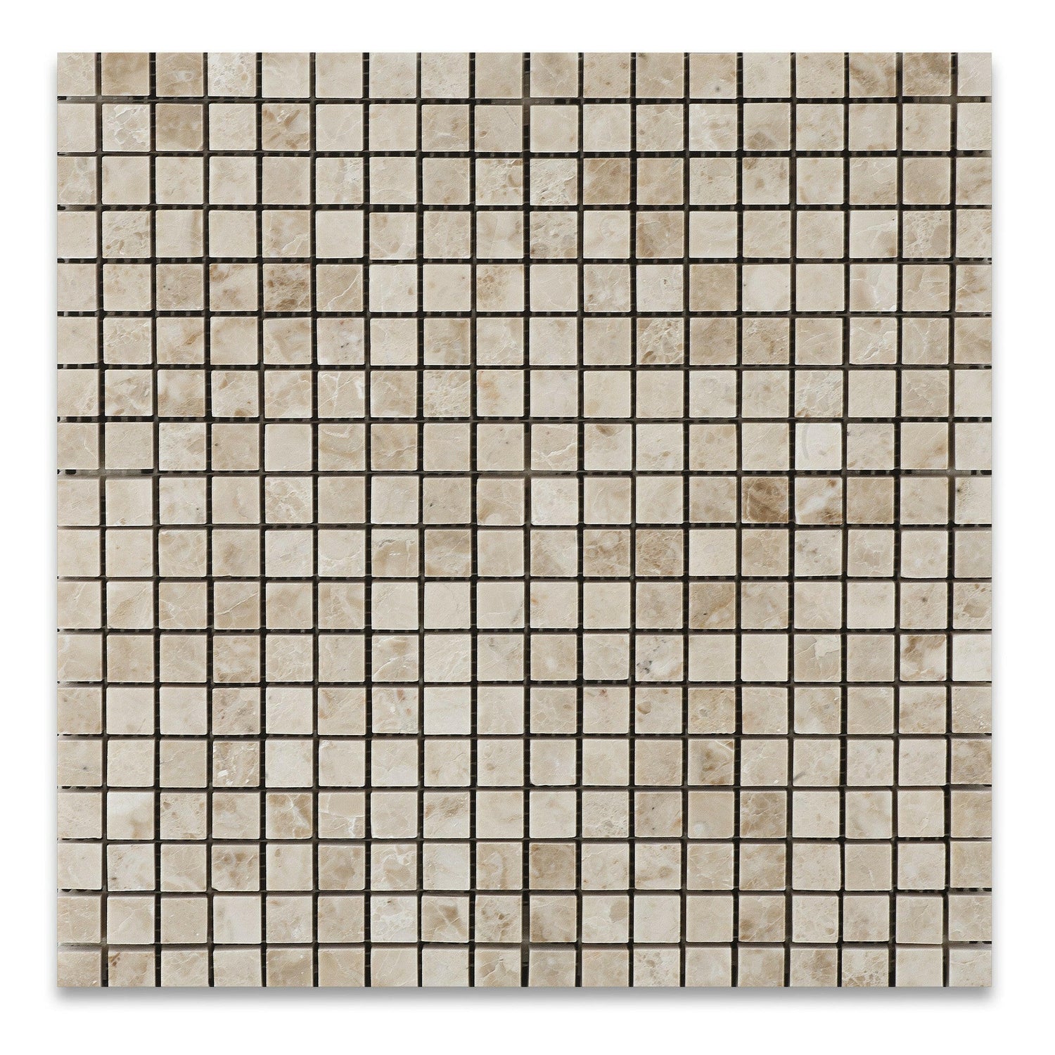 5/8 X 5/8 Cappuccino Marble Polished Mosaic Tile-Marble Mosaic-American Tile Depot