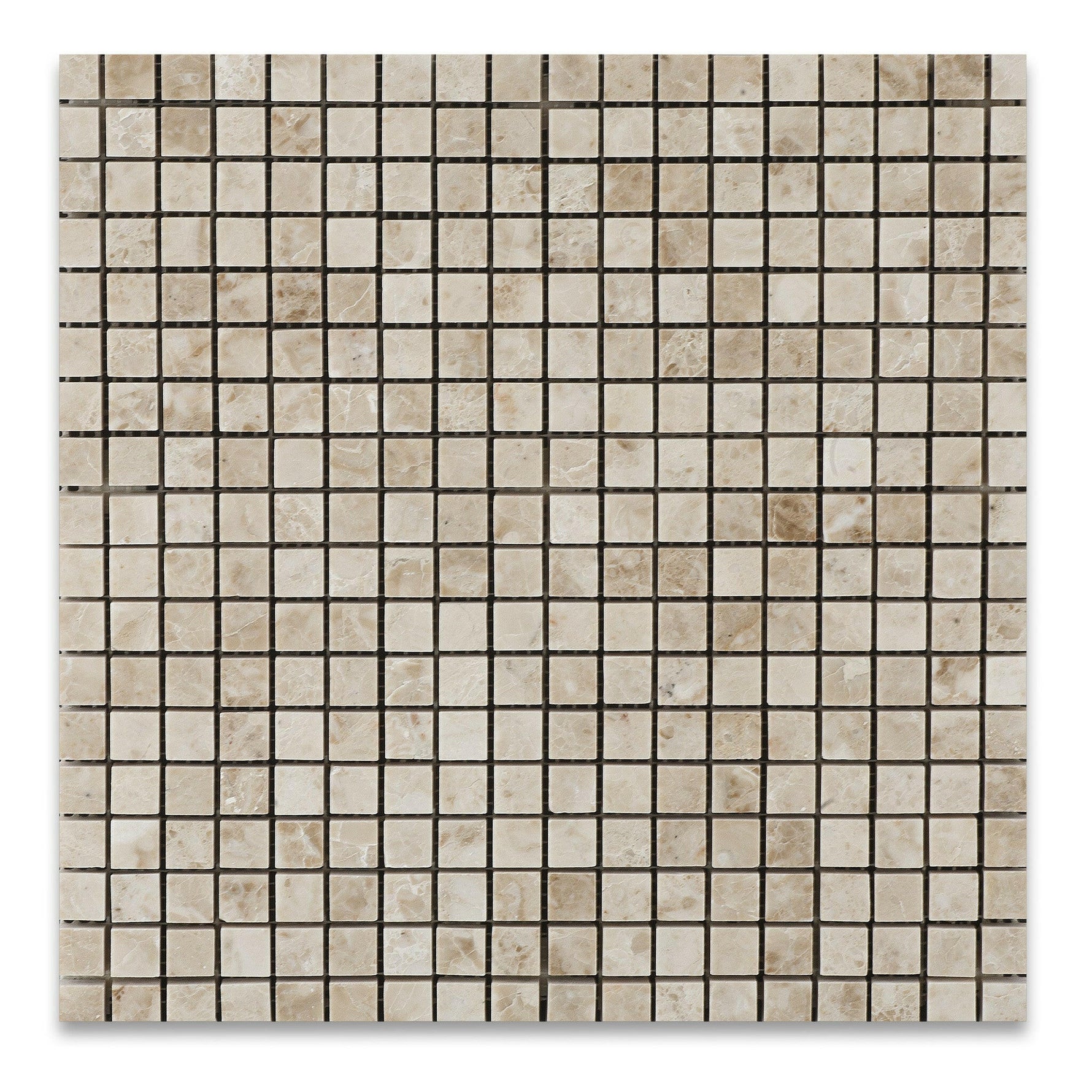 5/8 X 5/8 Cappuccino Marble Polished Mosaic Tile-Marble Mosaic-American Tile Depot