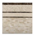 5/8 X 5/8 Crema Marfil Marble Honed Mosaic Tile-Marble Mosaic-American Tile Depot