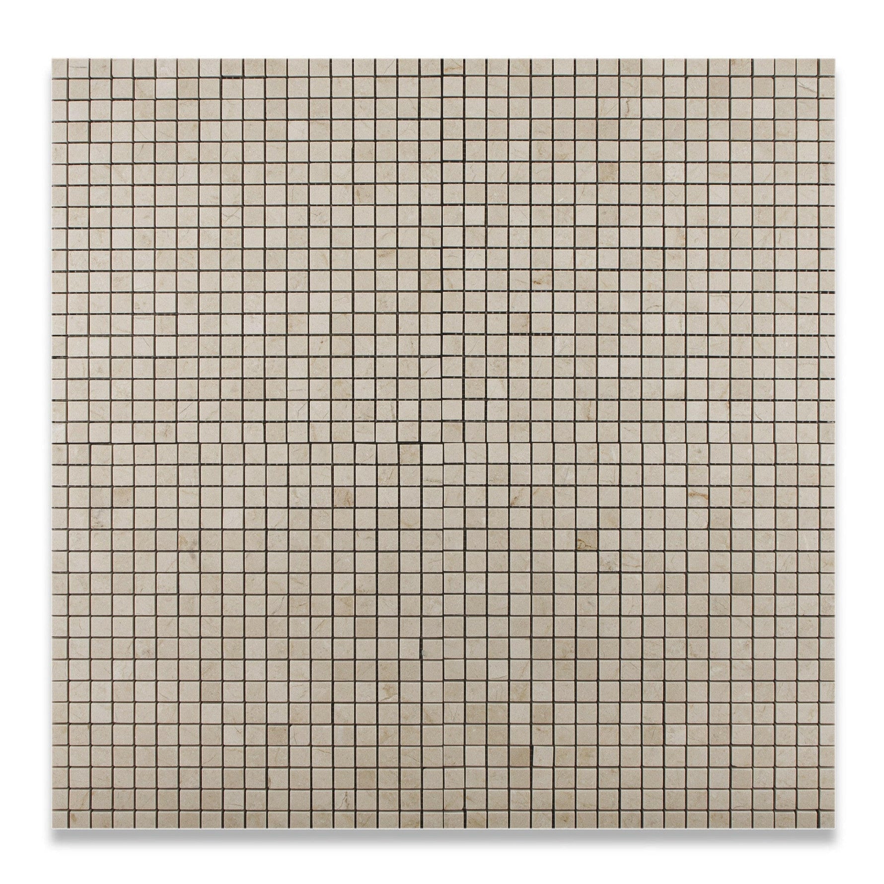 5/8 X 5/8 Crema Marfil Marble Polished Mosaic Tile-Marble Mosaic-American Tile Depot