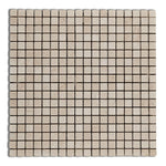 5/8 X 5/8 Crema Marfil Marble Tumbled Mosaic Tile-Marble Mosaic-American Tile Depot